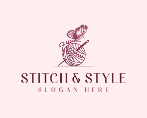 Butterfly Sewing Tailor logo design