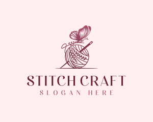 Sew - Butterfly Sewing Tailor logo design