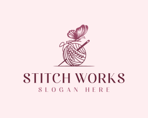 Butterfly Sewing Tailor logo design