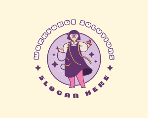 Occupation - Cute Female Dressmaker logo design