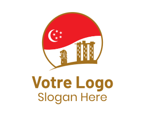 Singapore City Flag Logo