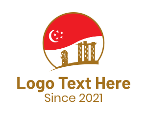 City - Singapore City Flag logo design