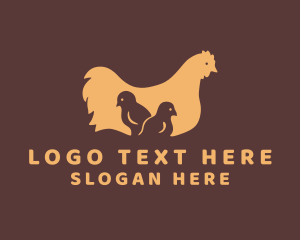 Chicken - Poultry Hen & Chick logo design