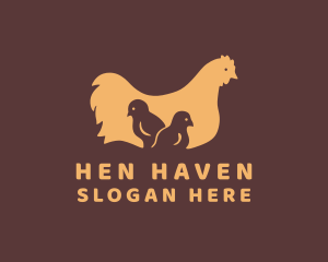 Hen - Poultry Hen & Chick logo design