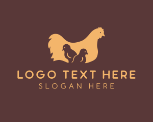 Poultry Hen & Chick Logo