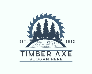 Woodcutter - Forest Woodcutter Carpentry logo design