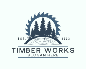 Logger - Forest Woodcutter Carpentry logo design