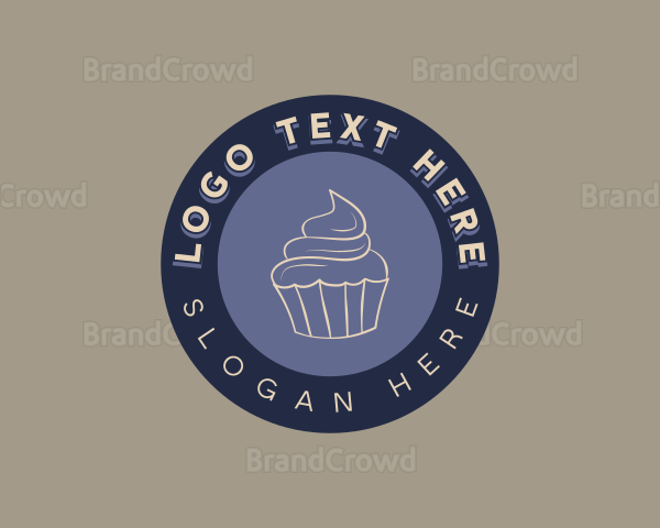 Muffin Cupcake Bakery Logo