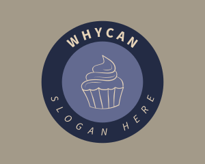 Pastry - Circle Blue Cupcake logo design