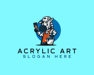 Acrylic - Zebra Creative Painter logo design