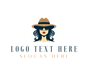 Dress Making - Feminine Hat Style logo design