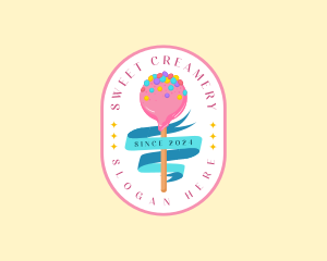 Sweet Candy Lollipop logo design