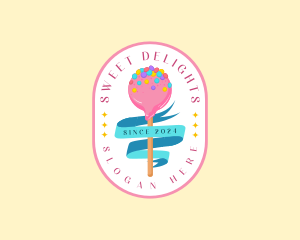 Sweet Candy Lollipop logo design