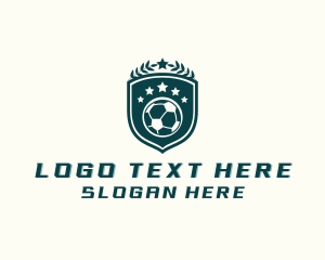 Emblem - Soccer Sports Shield logo design