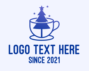 Coffee - Blue Christmas Tree Cafe logo design