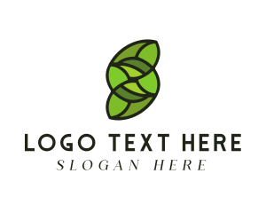 Lettering - Green Letter S logo design