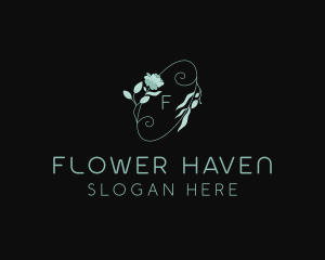 Flower Wedding Wreath logo design