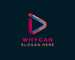 Stream - Play Button Media logo design