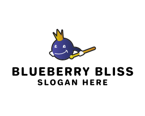 Blueberry - King Ball Scepter logo design