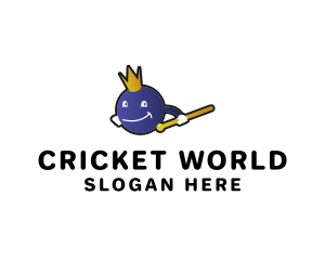 Cricket - King Ball Scepter logo design