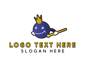 Softball - Crown Ball Scepter logo design