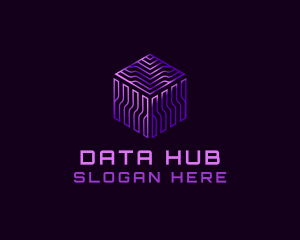 Information - Digital GPU Cube Tech logo design