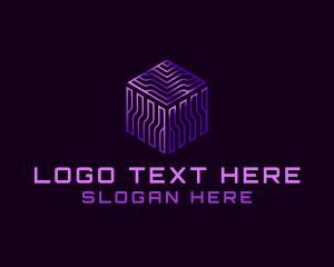 Tech - Digital GPU Cube Tech logo design
