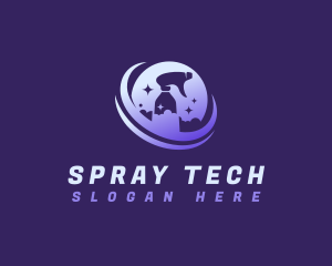 Sprayer - Cleaning Sprayer Disinfection logo design