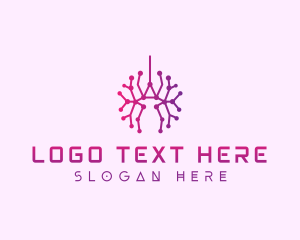 Body Organ - Respiratory Lung Disease logo design