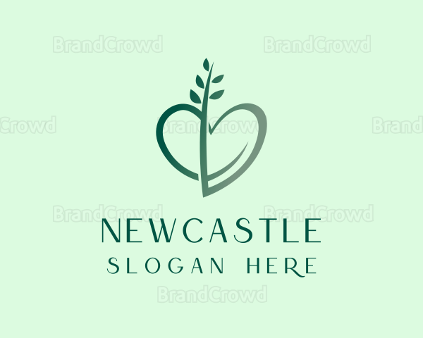 Organic Heart Leaf Logo