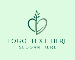 Walnut - Organic Heart Leaf logo design