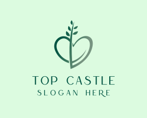 Organic Heart Leaf Logo