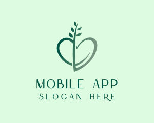 Oaknut - Organic Heart Leaf logo design