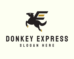 Winged Pegasus Horse logo design