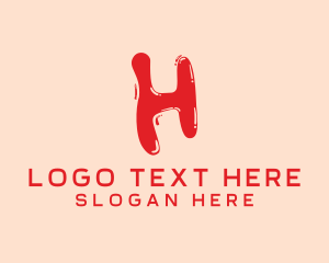 Goo - Liquid Soda Letter H logo design