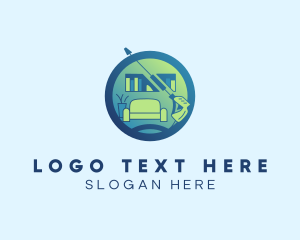 Chair - Home Living Room Cleaning logo design