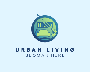 Living Room Cleaning logo design