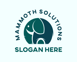 Mammoth - Elephant Zoo Animal logo design