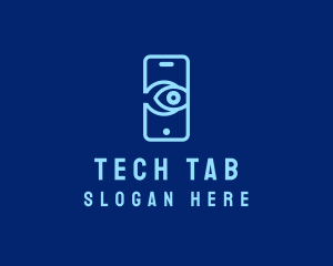 Tablet - Mobile Phone Eye logo design