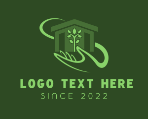 Tree - House Gardening Hand logo design