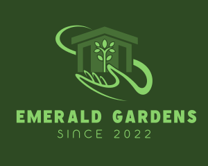 House Gardening Hand logo design