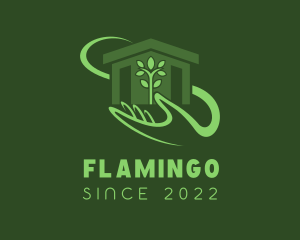 Landscaping - House Gardening Hand logo design