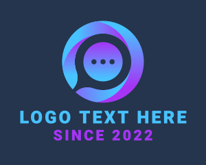 Forum - Digital Chat Telecommunications logo design