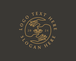 Spa - Hand Lotus Spa logo design