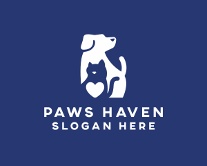 Dog Cat Pet Grooming logo design