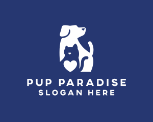 Dog Cat Pet Grooming logo design