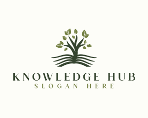 Tree Book Literature logo design