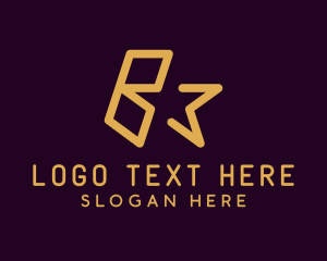 Gold - Premium Star Letter B Business logo design