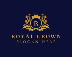 Gold Royalty Crown logo design