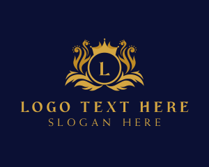 Victorian - Gold Royalty Crown logo design